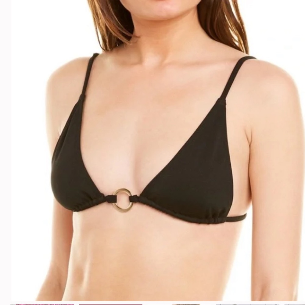 ANTHROPOLOGIE SUBOO Savanah Triangle Top Black NWT Medium